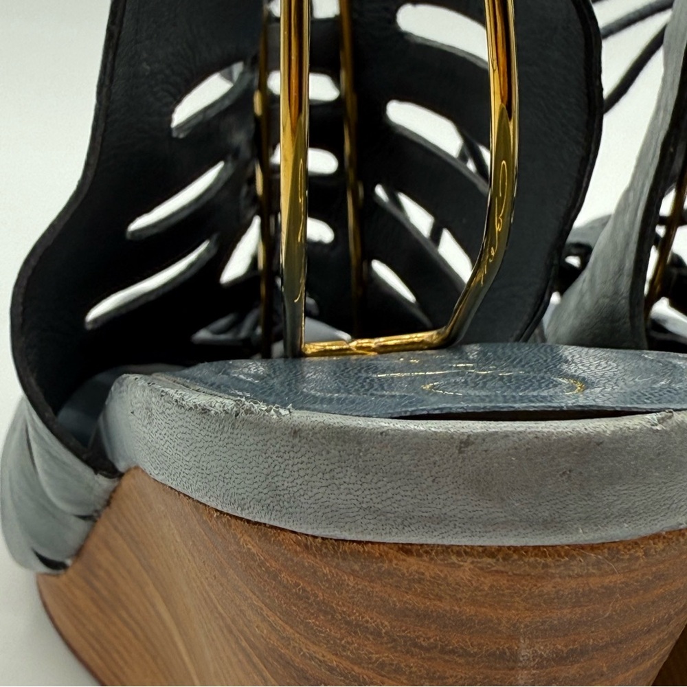 Cole Haan Nike Air Skye Lace Up Strappy Gladiator Wedge Size 10B - Picture 7 of 15